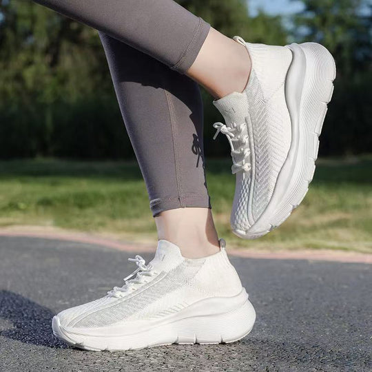 Damen bequeme und atmungsaktive Freizeitsneaker mit dämpfender Sohle EB