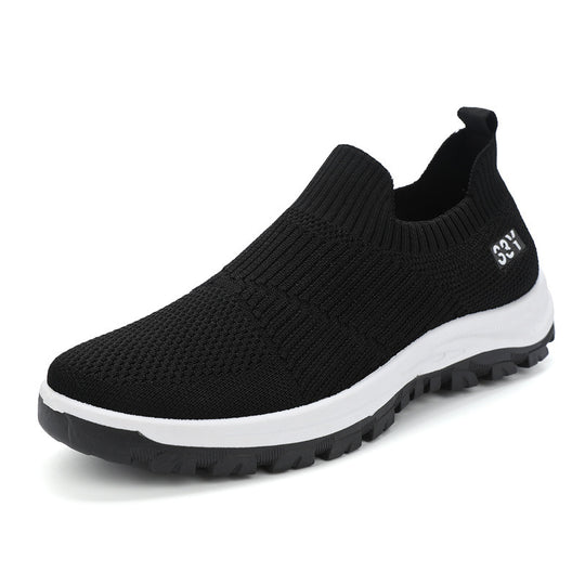 Damen Hochqualitative Slip-On Sneakers mit elastischem Obermaterial und rutschfester Sohle EB