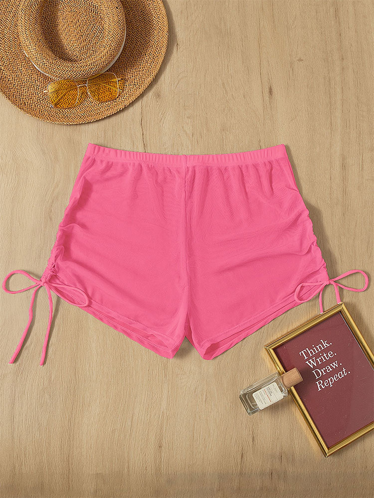 Damen Bequeme Badeshorts mit Rüschendetails EB