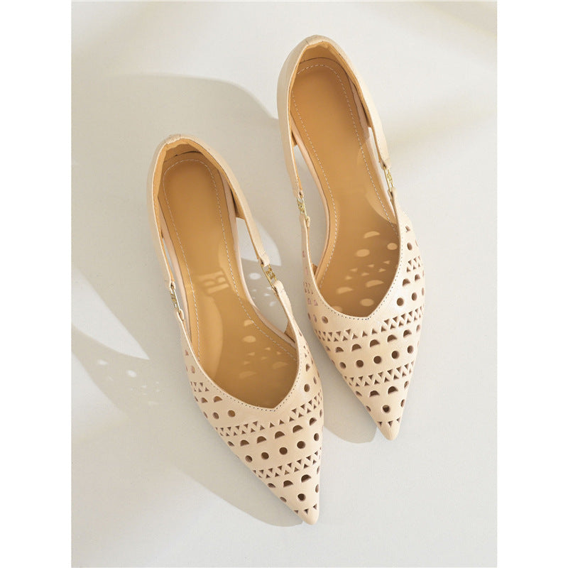 Damen spitze Slingback-Pumps mit dekorativer Perforierung EB