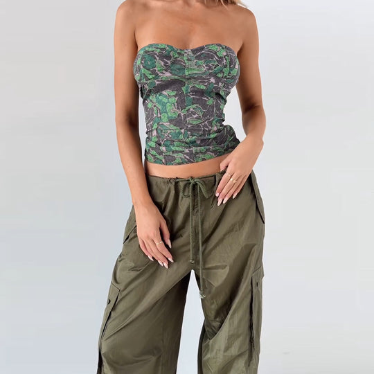 Damen Bustieroberteil mit floralem Muster und taillierter Silhouette EB