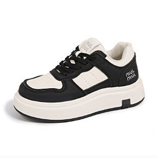 Damen modische Sneakers mit dicker Laufsohle und sportlichem Obermaterial EB