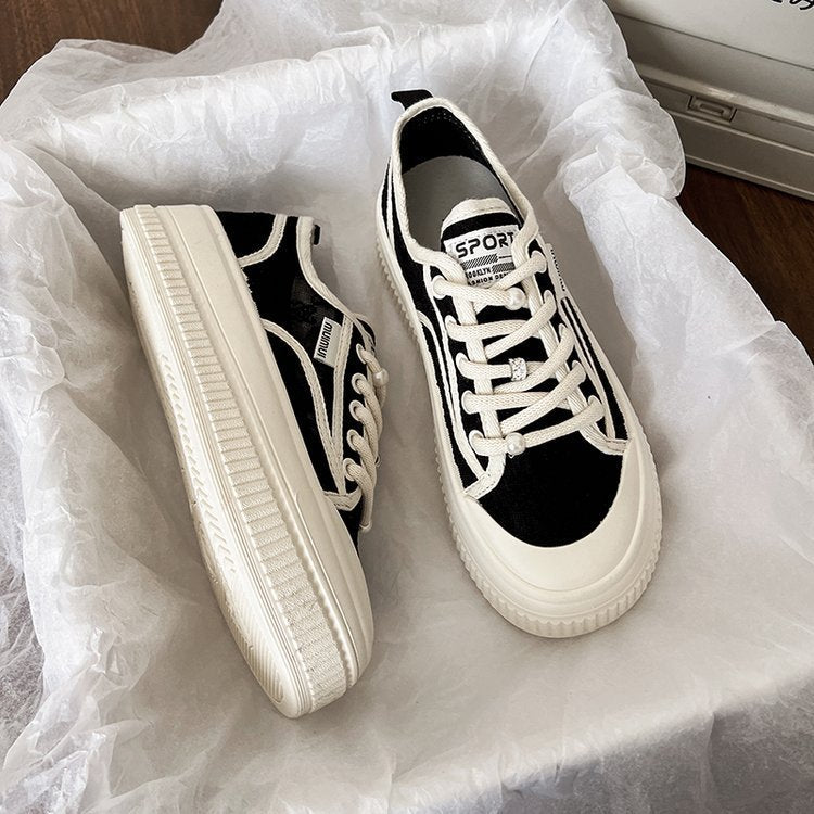 Damen Sneaker mit strapazierfähigem Obermaterial und dicker Laufsohle EB