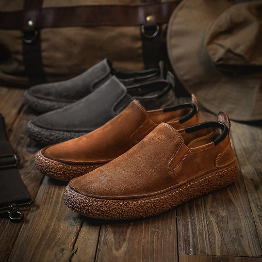 Herren Bequeme Wildlederslipper EB