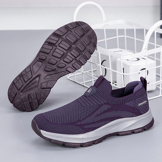 Damen Atmungsaktive Slip-On Sneakers mit flexibel dämpfender Sohle EB