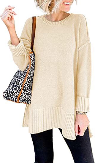 Damen Übergroßer Strickpullover EB
