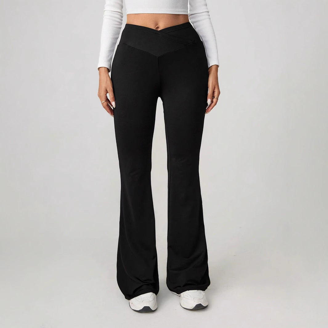 Damen Flared Leggings mit hohem Bund und sportlicher Passform EB