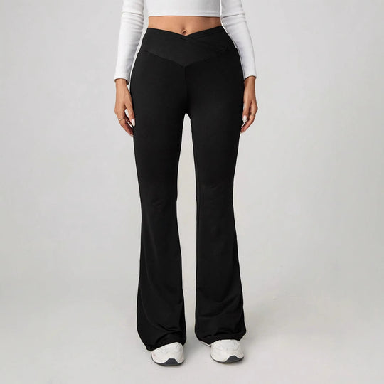 Damen Flared Leggings mit hohem Bund und sportlicher Passform EB
