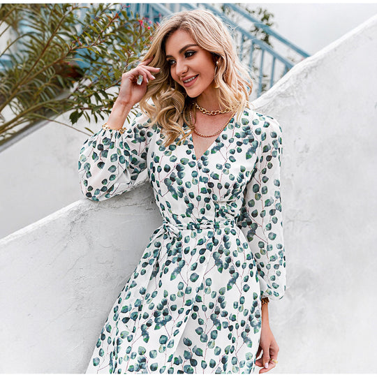 Damen Maxikleid mit floralem Muster EB