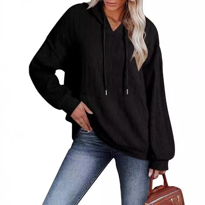 Damen Oversized Kapuzenpullover mit strukturiertem Design EB