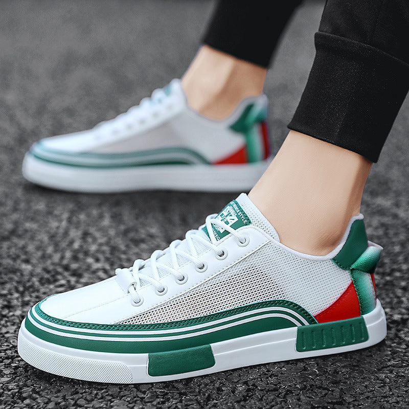 Unisex leichte Retro-Cupsohlen-Sneaker mit atmungsaktivem Mesh, gepolstertem Komfortfußbett und griffiger Gummilaufsohle EB