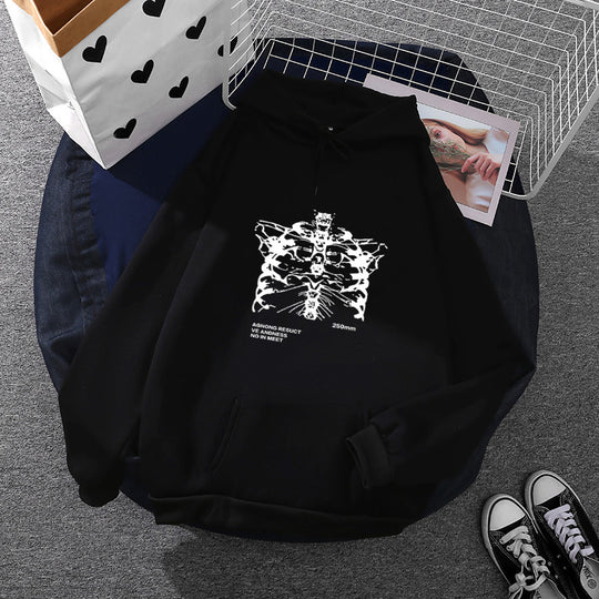 Unisex nan oversized Kapuzenpullover mit anatomischem Grafikprint, Kängurutasche und verstellbarer Kordel EB