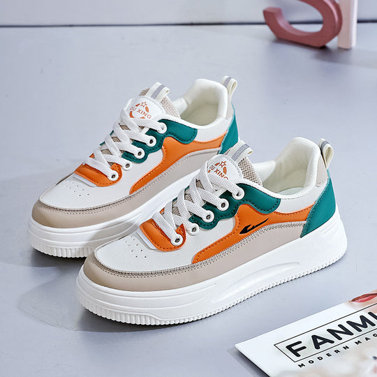 Damen Modische Sneakers mit erhöhtem Plateau und atmungsaktiver Sohle EB