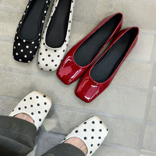 Damen Ballerinas mit eleganter Punktenmusterung und bequemer Innensohle EB