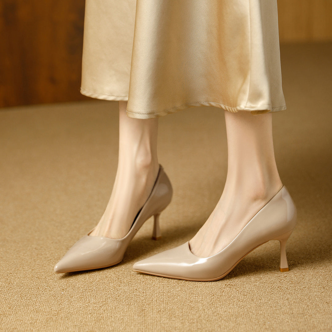 Damen elegante spitze Pumps mit komfortablem Absatz EB