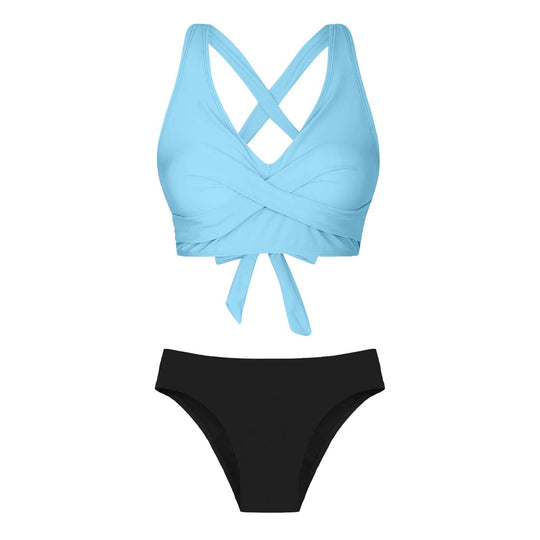 Damen Zweiteiliger Badeanzug mit floralem Design EB