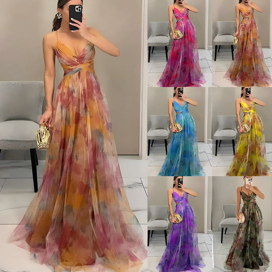 Damen Elegantes und florales Abendkleid mit schmeichelndem Schnitt EB