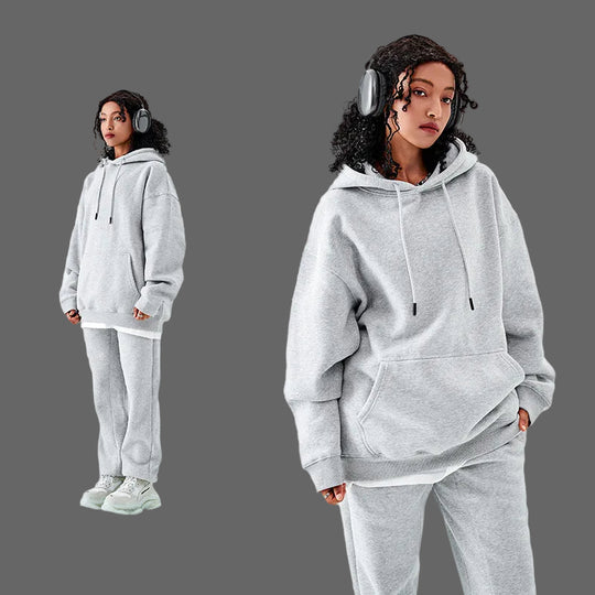 Damen Komfortables Hoodie- und Jogginganzug-Set EB