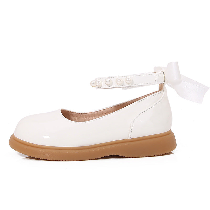 Mädchen Ballerina Schuhe mit Perlen- und Schleifendetail EB