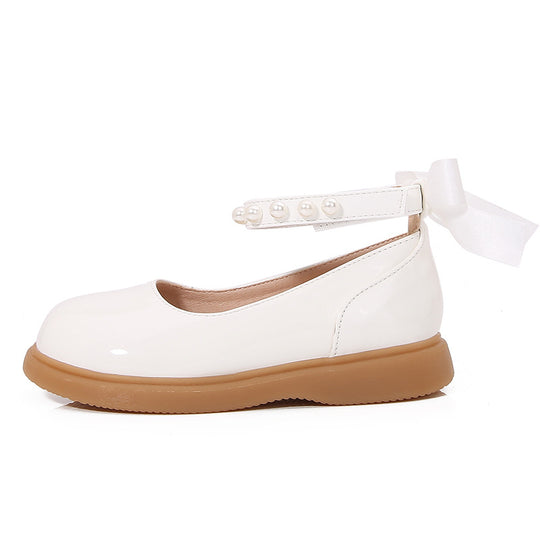 Mädchen Ballerina Schuhe mit Perlen- und Schleifendetail EB