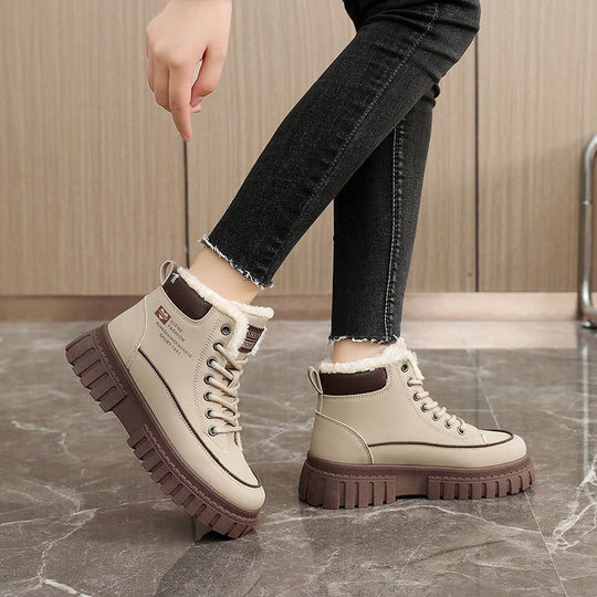 Damen Winterliche High-Top Stiefel mit kuscheligem Innenfutter und robuster Profilsohle EB