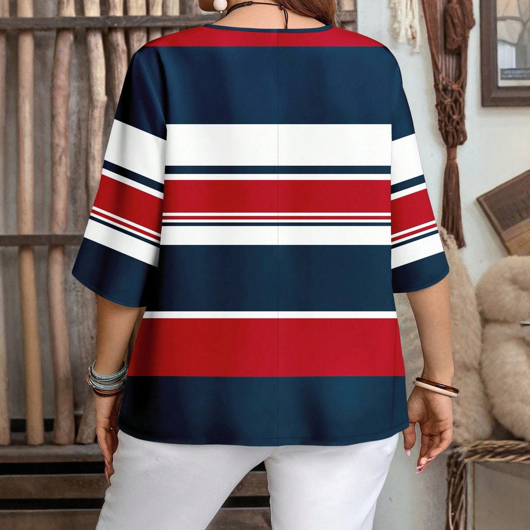 Damen Bluse mit Blumenmuster und Knopfleiste EB