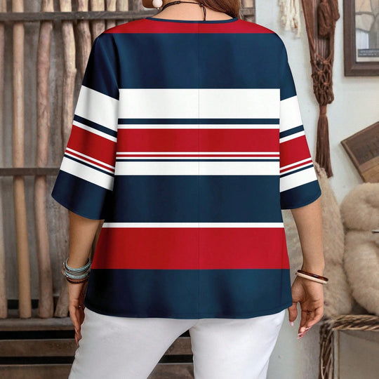 Damen Bluse mit Blumenmuster und Knopfleiste EB