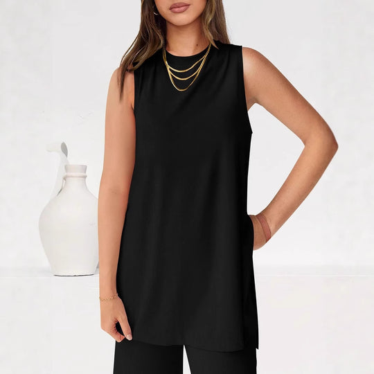Damen Legere Oberteil und weite Hose Set EB