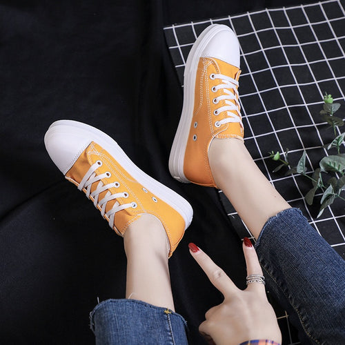 Damen Sportliche Canvas Sneakers EB