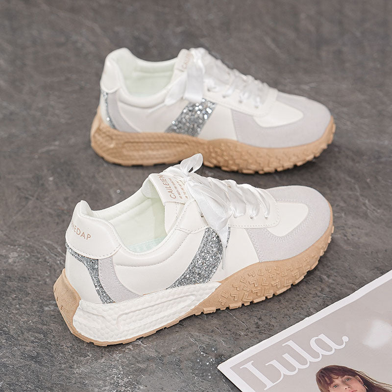 Damen Sportliche Sneakers mit glitzernden Designelementen EB
