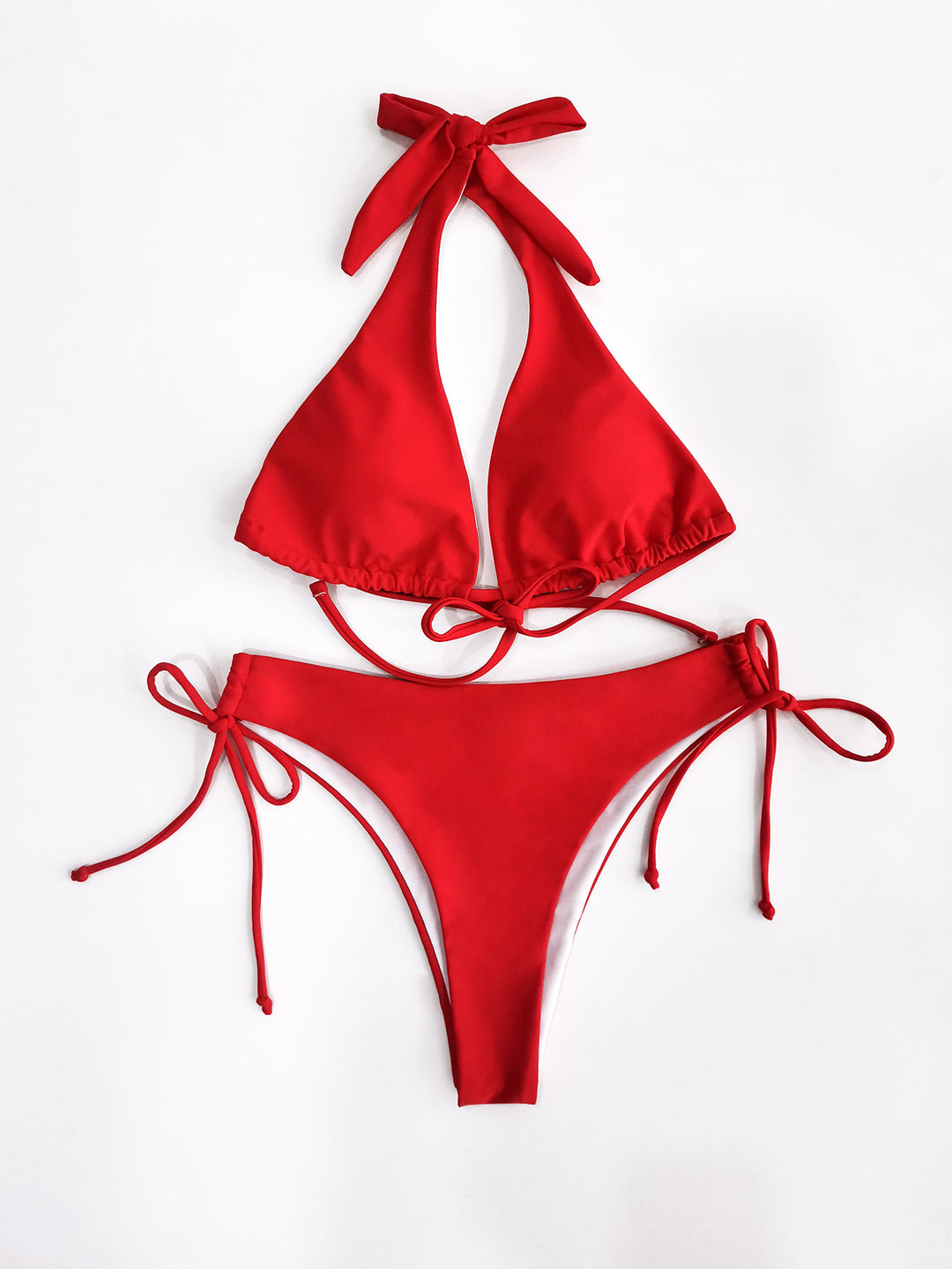 Damen Triangel-Bikini mit hohem Komfort und verspielten Bindebändern EB