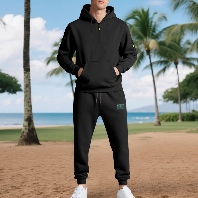 Herren Freizeit-Sweatset mit praktischen Taschen und Kordelzug EB