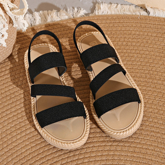 Damen modische Riemchensandalen mit rutschfester Sohle EB