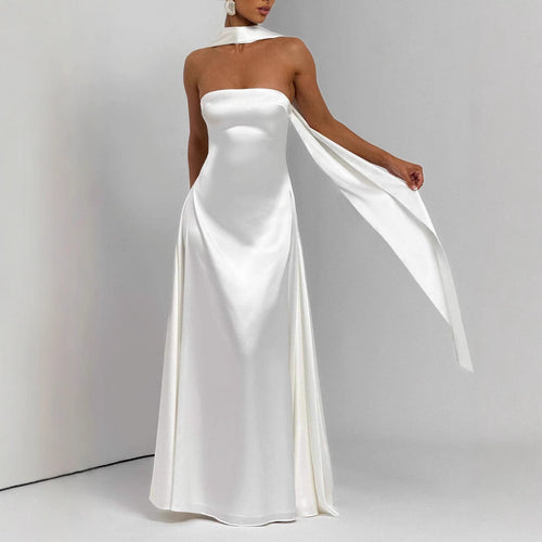 Damen Elegantes und schickes Langarm Abendkleid EB