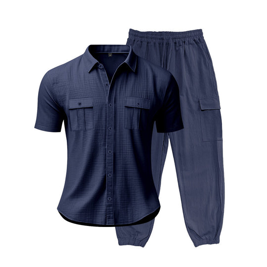 Herren Freizeit-Set mit praktischen Taschen und atmungsaktiver Struktur EB