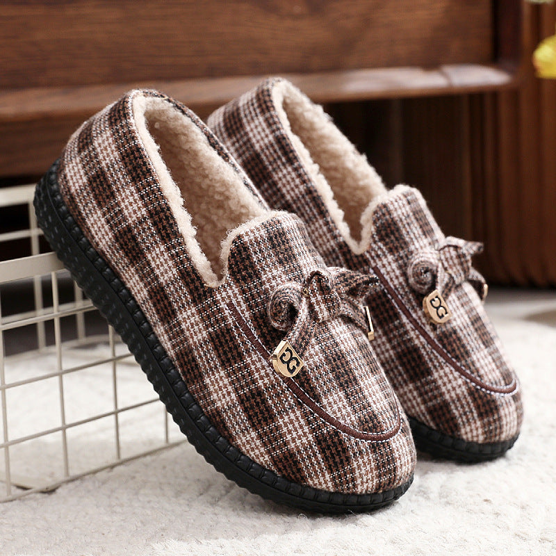Damen Hausschuh-Slipper mit kuscheligem Kunstfell-Innenfutter EB