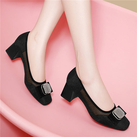 Damen elegante Ballerinas mit modischem Schmuckdetail EB