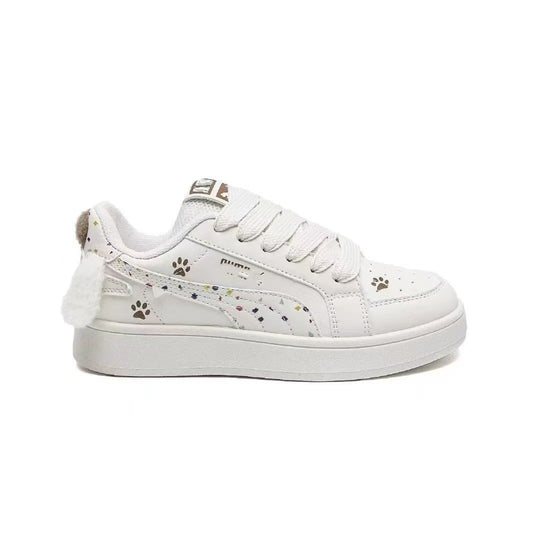 Damen Sneakers mit süßem Tierdesign und flauschigen Details EB
