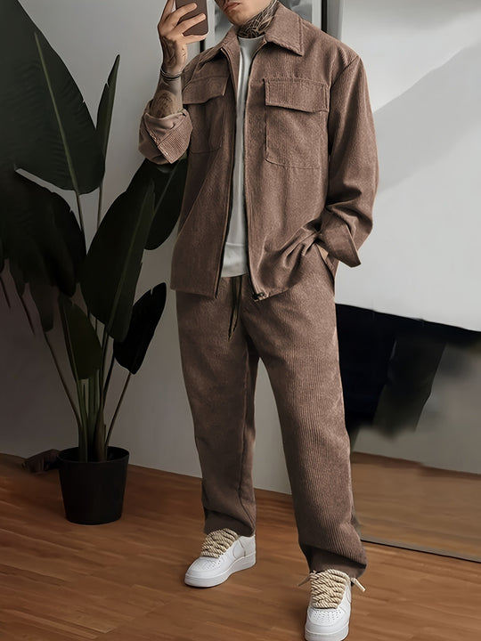 Herren Flanelljacke mit praktischen Taschen EB