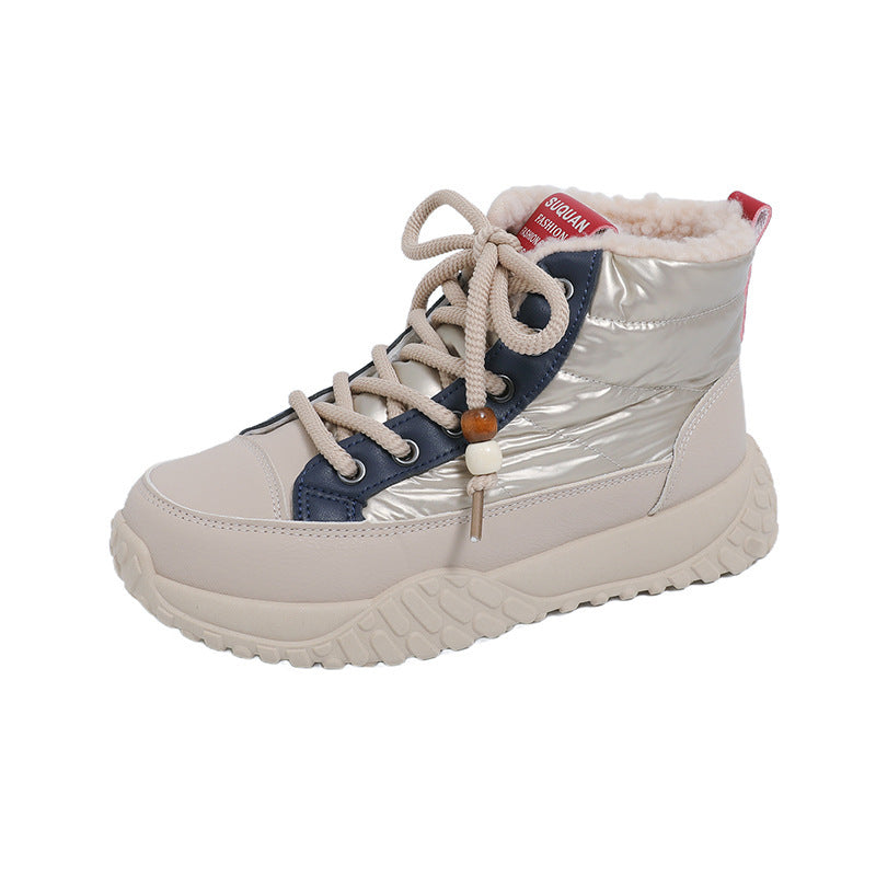 Damen Winterliche High-Top Sneaker mit schützender Fleece-Innenausstattung EB