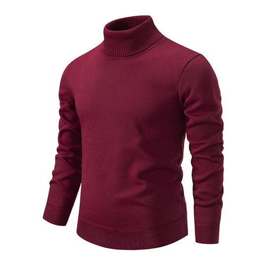 Herren Rollkragenpullover aus weichem Strick mit strukturiertem Design EB