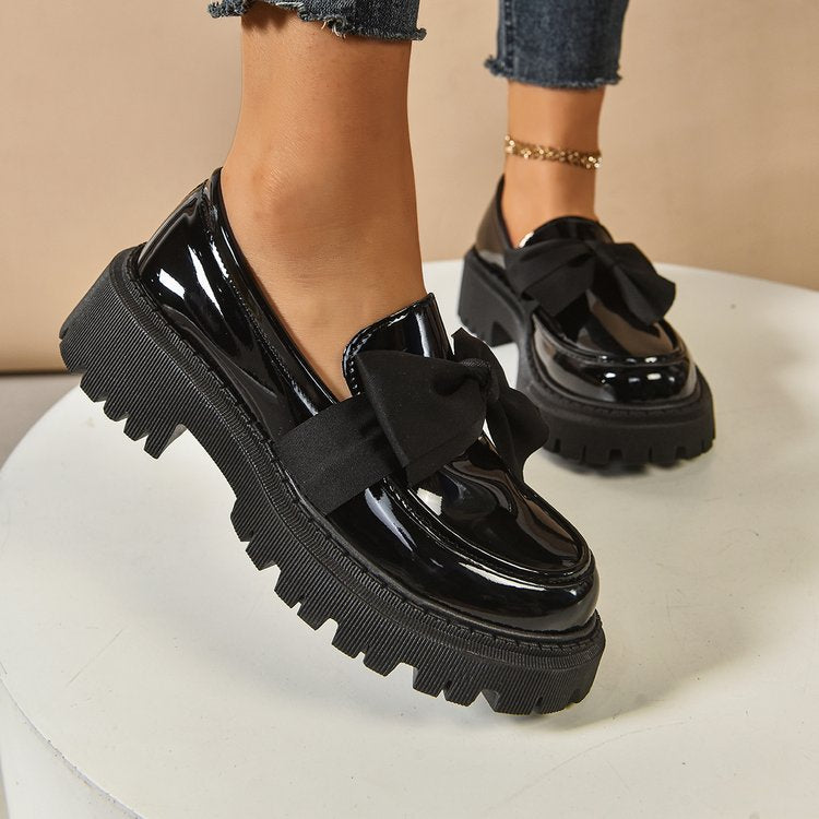 Damen Elegante Slipper mit dekorativer Schleifenverzierung und rutschfester Sohle EB