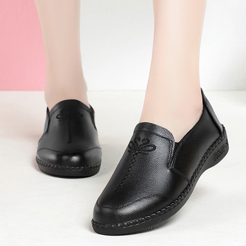 Damen Elegante Mokassins aus weichem Leder mit atmungsaktiver Sohle EB