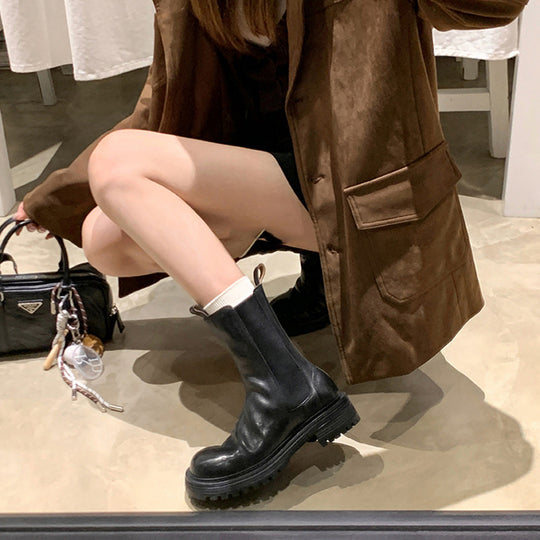 Damen Chelsea Boots mit ergonomischem Fußbett und griffiger Sohle EB