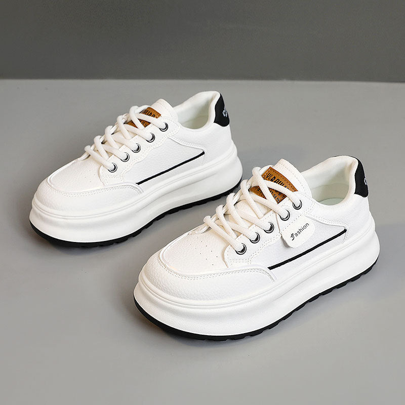 Damen modische Chunky Sneaker mit hochgezogenem Sohlenprofil und atmungsaktiver Obermaterialstruktur EB