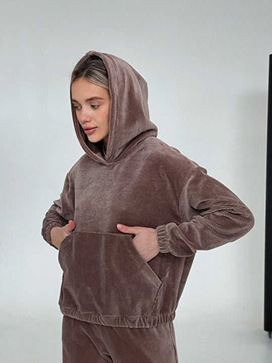 Damen Cord Lounge-Jogginganzug EB