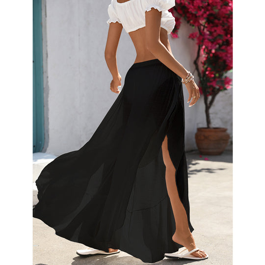 Damen Maxi-Rock mit elegantem asymmetrischen Schnitt und luftiger Passform EB