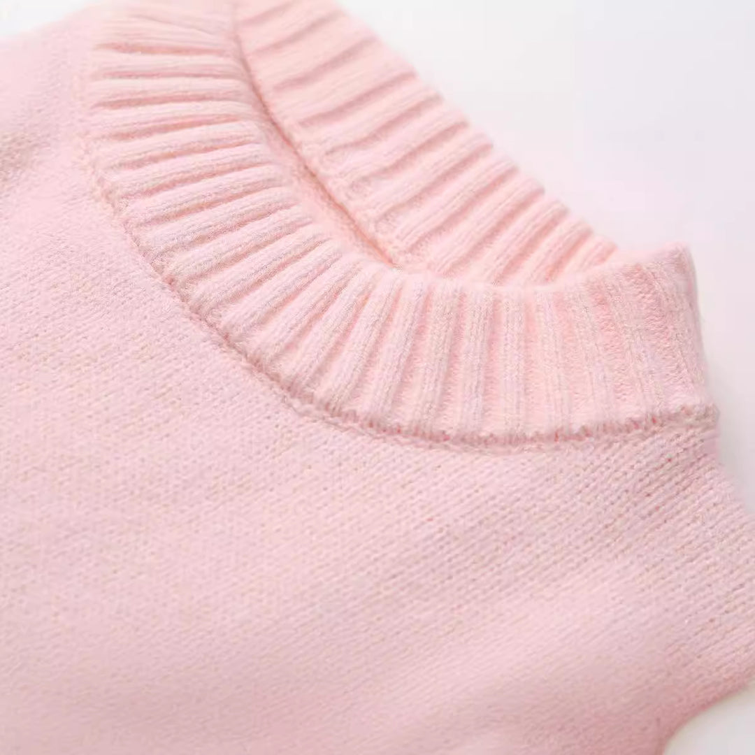 Damen lässiger Pullover mit überschnittenen Schultern EB