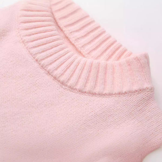 Damen lässiger Pullover mit überschnittenen Schultern EB