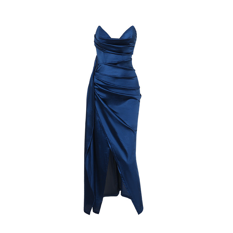 Damen figurbetontes Abendkleid mit asymmetrischem Saum und elegantem Schnitt EB